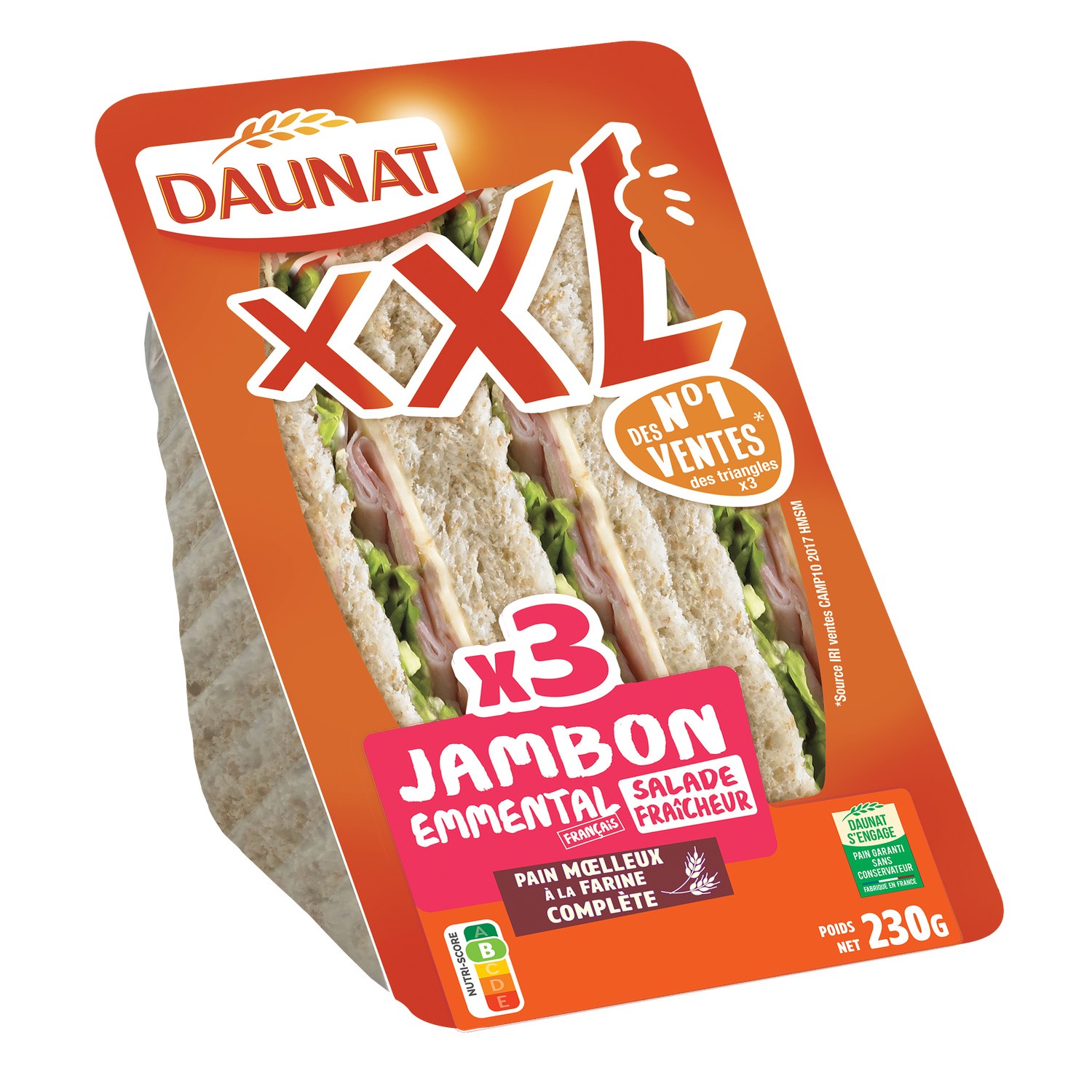 Sandwich XXL Jambon/ Emmental